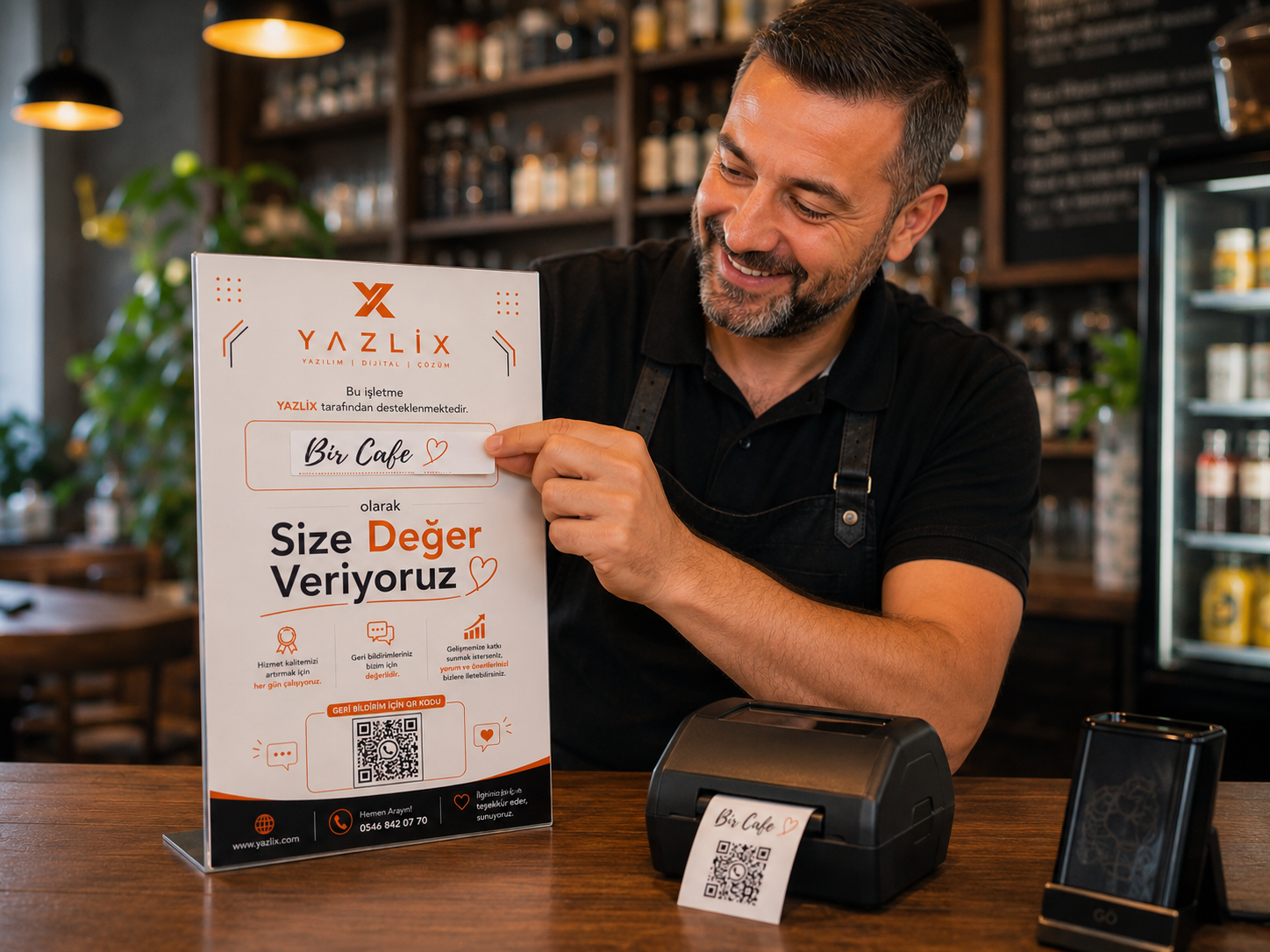 YAZLİX destekli yerel işletme QR çözümü